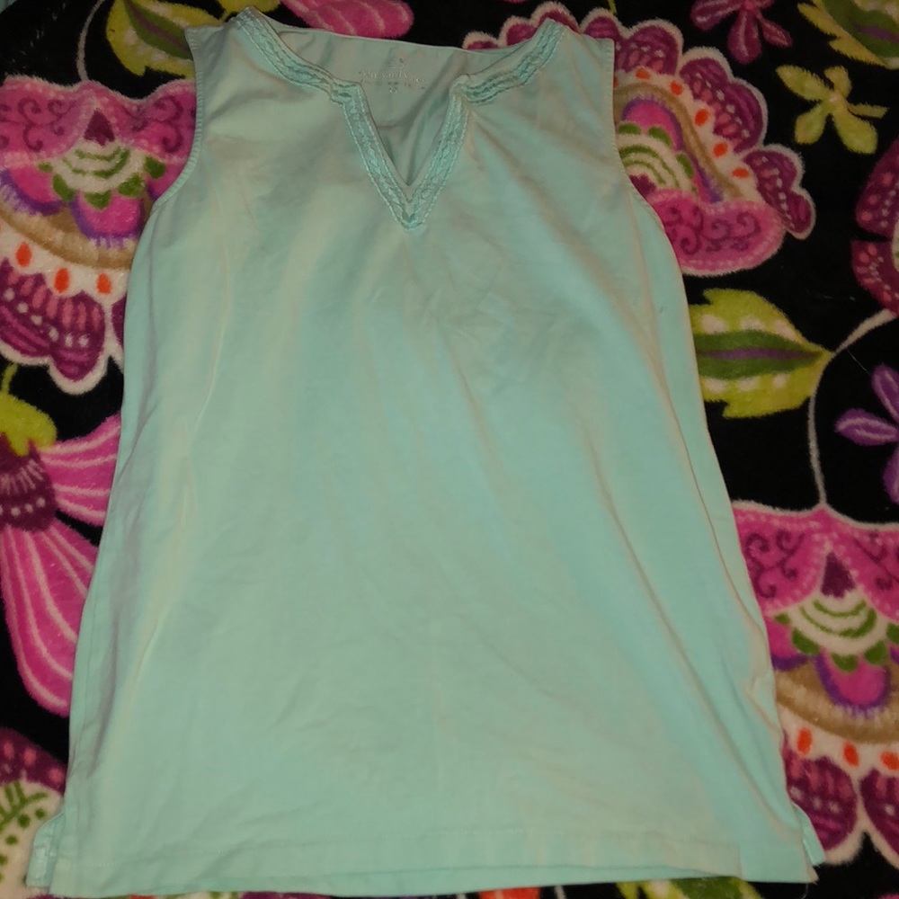 Vineyard Vines Mint Blue Sleeveless Blouse